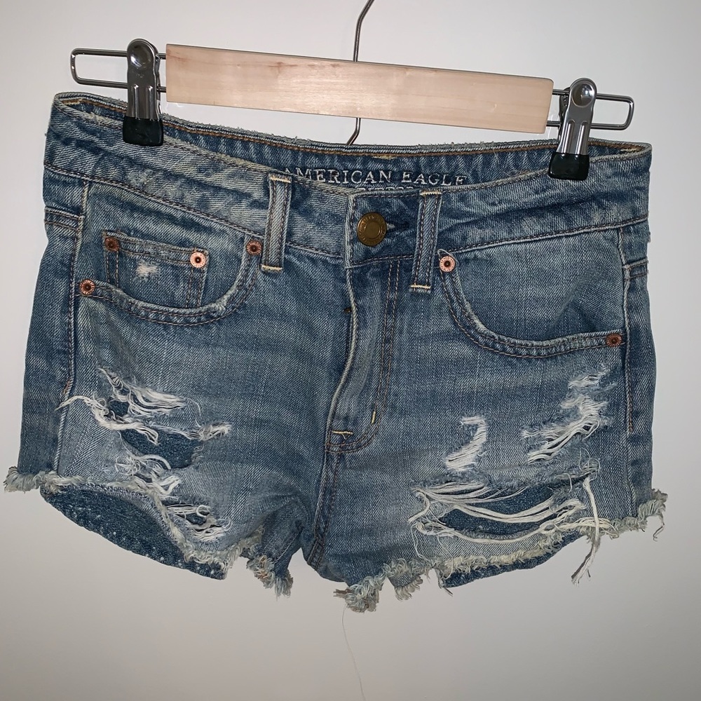 High rise American eagle jean shorts